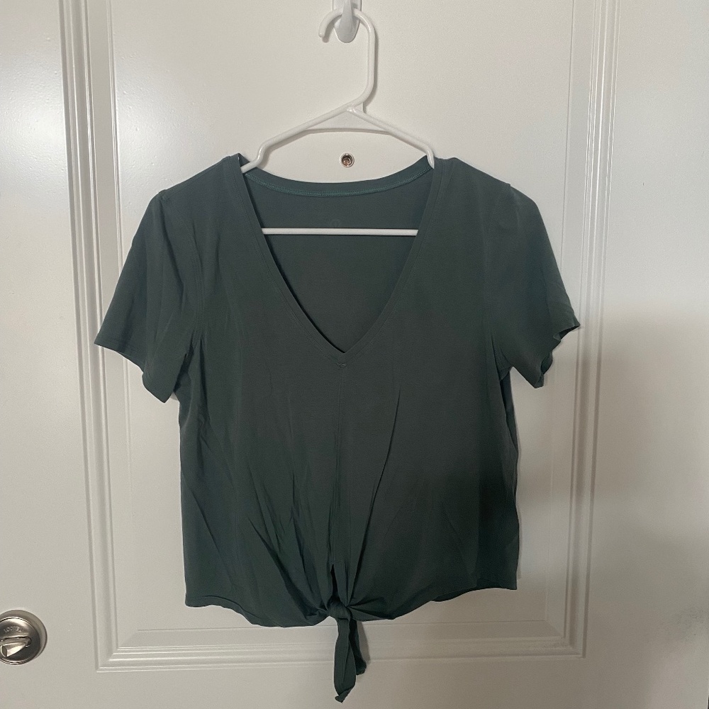 lululemon cotton cropped tee size 4 (xs)